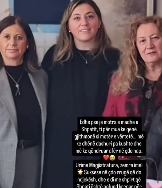 Rrënqethëse  Selvije Jao ka një mesazh publik dhe te rendesishem për motrën e Shpat Kasapit