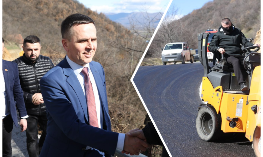 Kasami inspekton asfaltimin e rrugës drejt Sellcës  Çdo premtim po e kthejmë në realitet