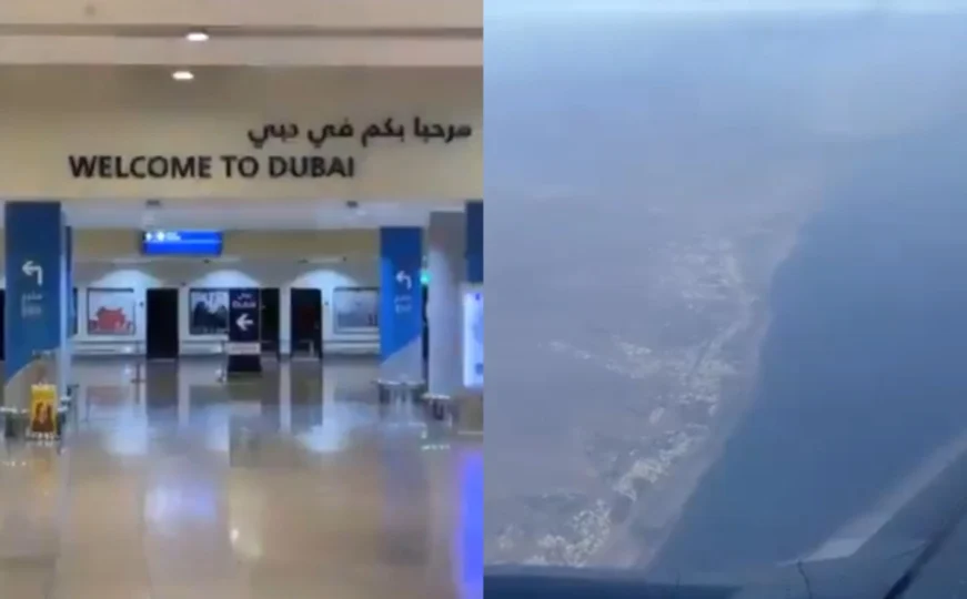 Skena të rralla  pamje nga një fluturim për në Dubai mes krizës së luftës