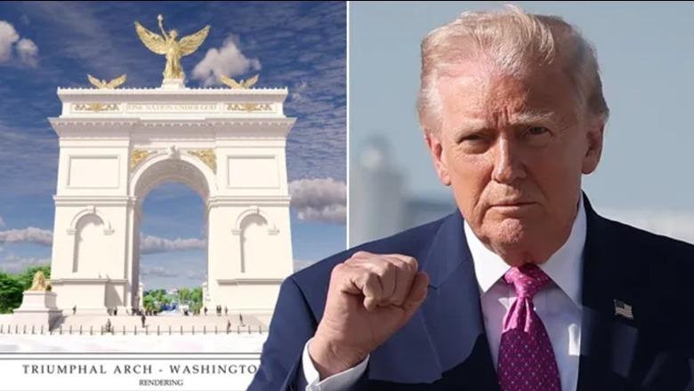 76 metra i lartë dhe me statuja të arta  zbulohet projekti i Harkut të Triumfit të presidentit Trump