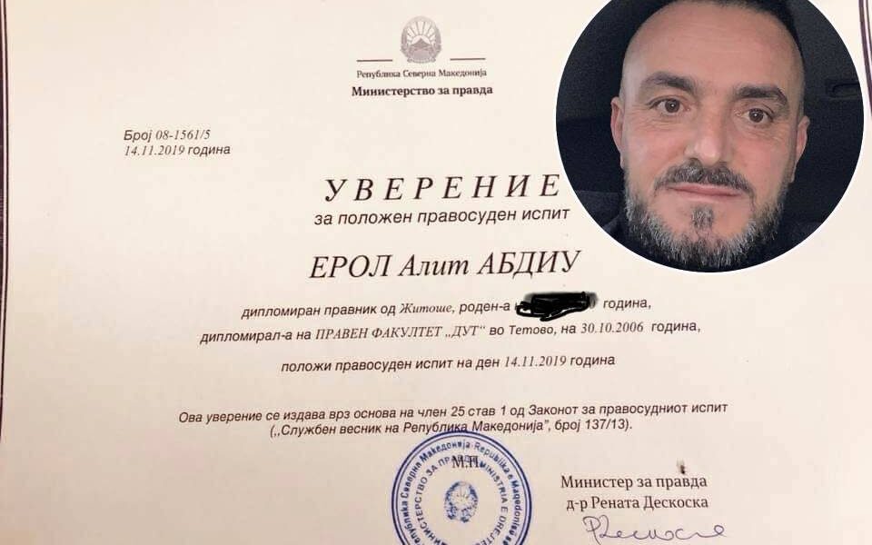 Abdiu  Si ka mundësi  4 vite studime në shqip  provimi i Jurisprodencës në maqedonisht    