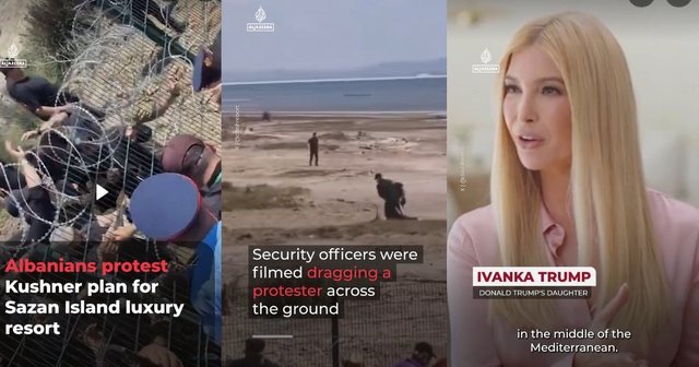  Al Jazeera  pretendon se protesta para Kryeministrisë nisi pas komenteve të Ivanka Trump se Sazani është ishull privat