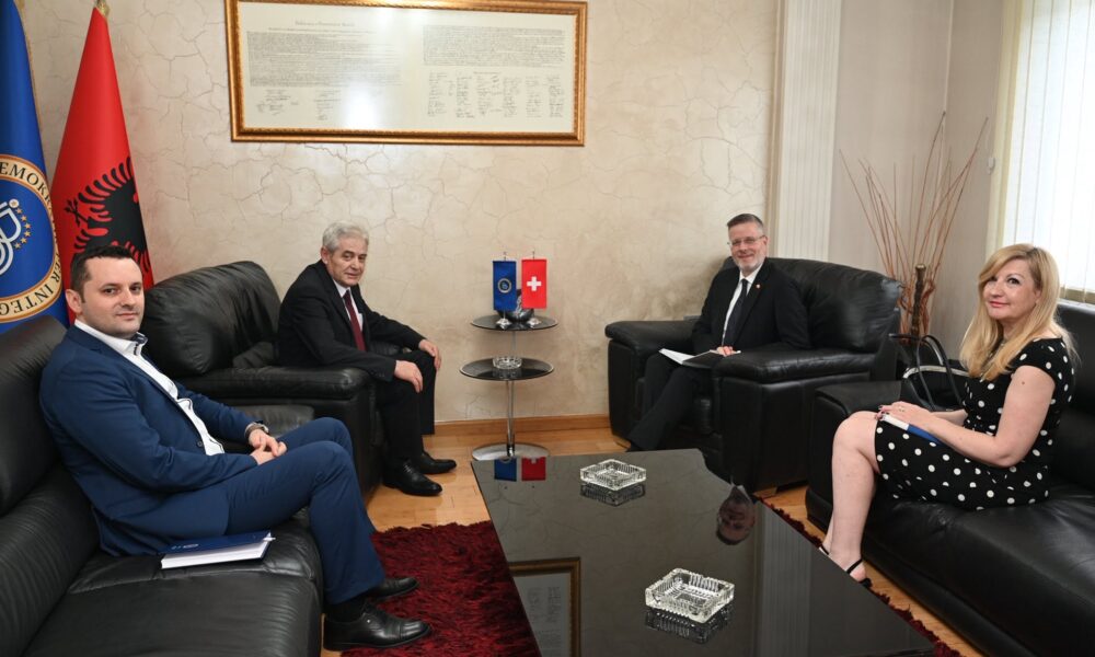Ahmeti   Christoph Sommer  Partneriteti me Zvicrën është i rëndësishëm për zhvillimin dhe integrimin evropian