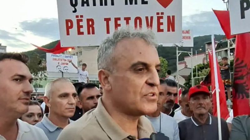 BDI sërish protesta në Tetovë  Rexhepi  Shihni një mal me njerëz