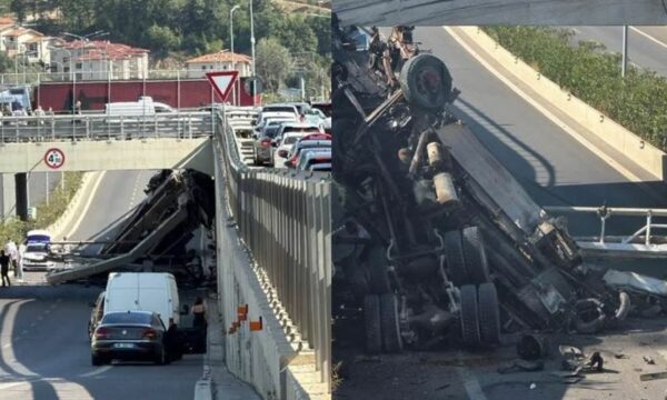 Aksident i rëndë në Tiranë  një betoniere bie poshtë urës tek Unaza e Madhe