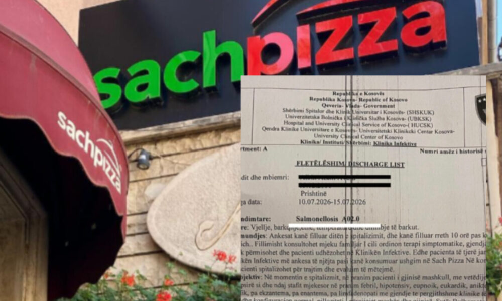 Sach Pizza mohoi praninë e salmonelës  por raporti mjekësor konfirmon diagnozën Salmonellosis A02 0