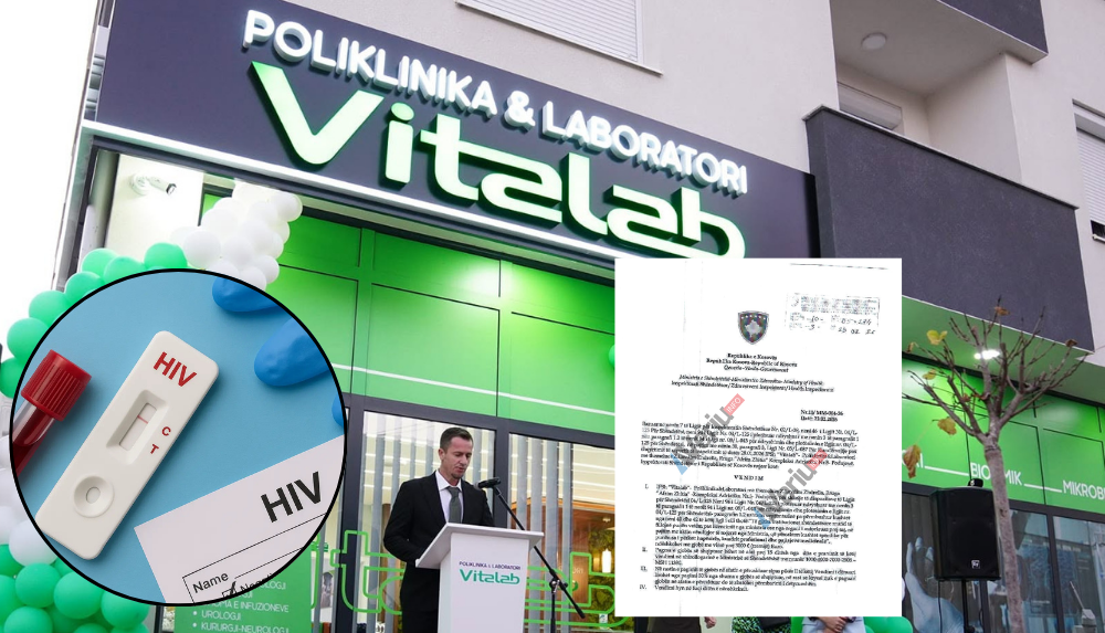  VitaLab  e Lavdim Zhdrellës kapet me staf të palicencuar  teste HIV dhe shërbime të palicencuara   gjobitet me 3 mijë euro