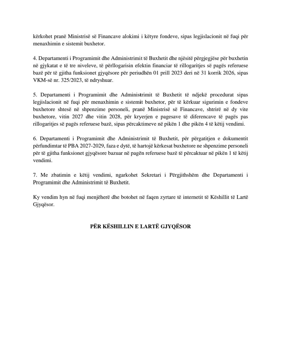 KLGJ miraton rritjen e pagave për gjyqtarët, reagon Bardhi: Shkelje e