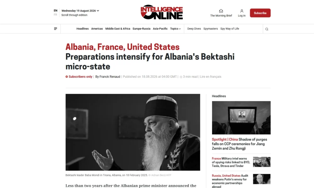 Media franceze  Shteti Bektashi në Tiranë drejt zyrtarizimit  zbardhet emri i monedhës dhe struktura e re