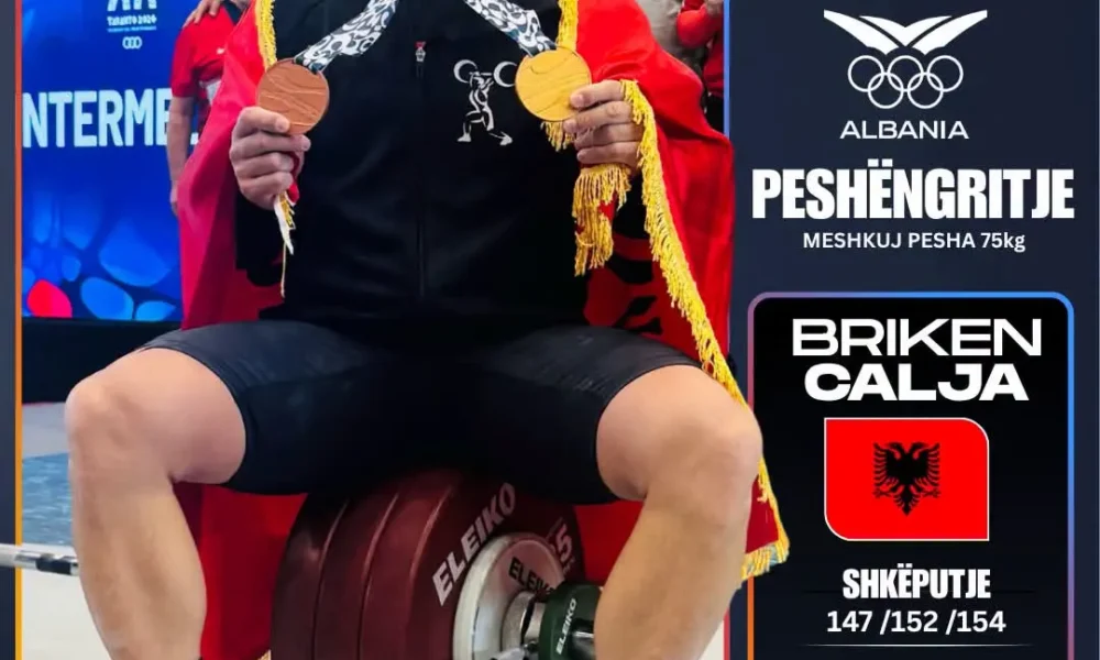 Spektakël i Briken Caljas  4 rekorde mesdhetare dhe 2 medalje në  Taranto2026 