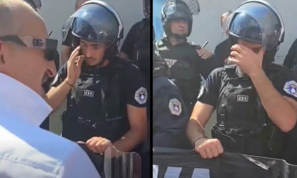 Mes lotësh  polici i Kosovës kryen detyrën e tij për ruajtjen e rendit tek EULEX i