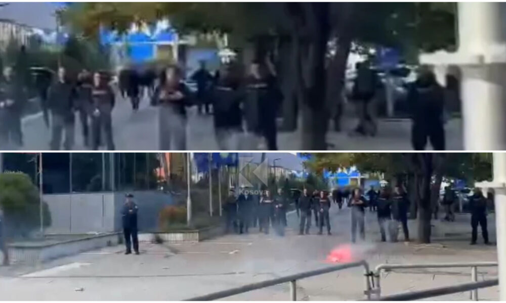 pamje-tifogrupet-protestojne-per-clirimtaret-hedhin-mjete-piroteknike-ne-drejtim-te-qeverise