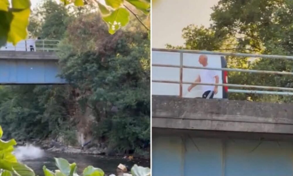Hodhi mbeturinat në Radikë nga ura   kamerat e kapën  inspektorët e gjetën dhe e gjobitën 