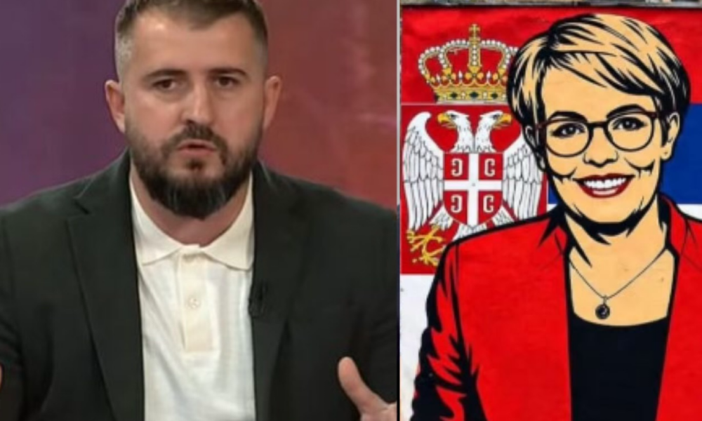  Tradhtare e kombit   Lushtaku publikon foton e Gërvallës me flamurin e Serbisë