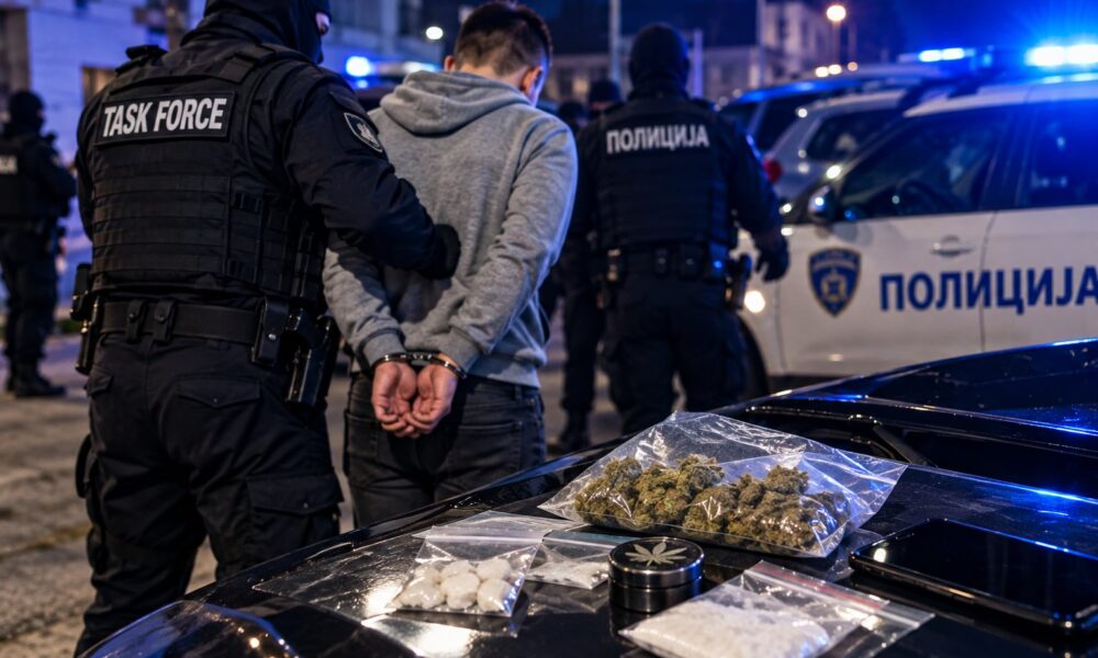  Task Force  kap 18 vjeçarin në Kumanovë  policia arreston disa persona për drogë në gjithë vendin