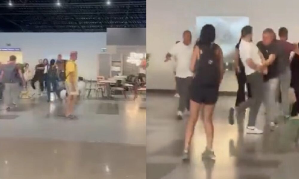 Incidenti në aeroport  Kumanovari dhe tetovari nuk arritën  t i ndajnë dhentë e dhitë  prandaj u rrahën fizikisht   Turpi paska emër   