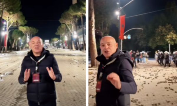 Blendi Fevziu sjell pamjet më të reja nga sheshi afër Kryeministrisë