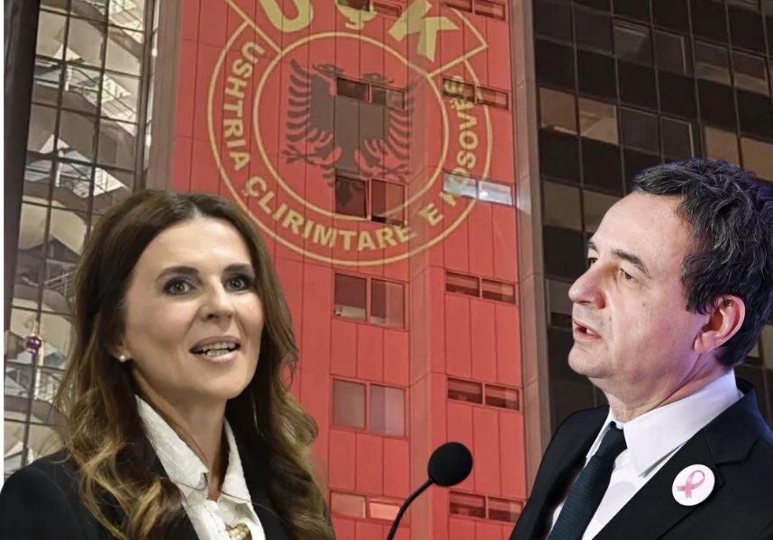 Logo e UÇK së në ndërtesën e Qeverisë  Çitaku  UÇK ja ka nevojë për mbrojtje shtetërore  jo për instalacione e fjalë boshe