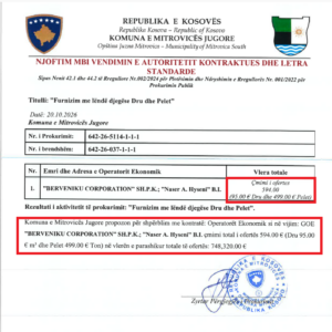 Peleti  flakë  në Mitrovicën e Faton Pecit  499 € për ton  Rahoveci e blen 400 €  Graçanica vetëm 380 €
